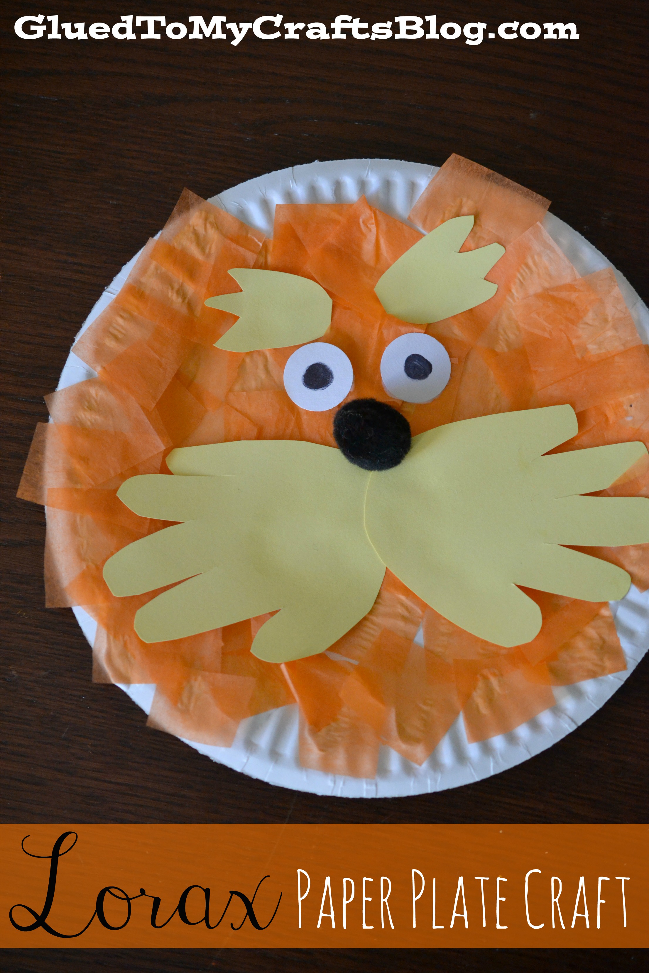 Lorax Paper Plate by Night Owl Reading crafts for kids