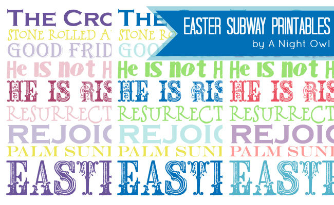 Easter Subway Printables at @anightowlblog