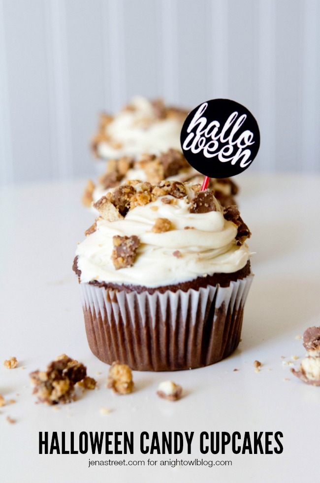 Halloween Candy Cupcakes - A Night Owl Blog
