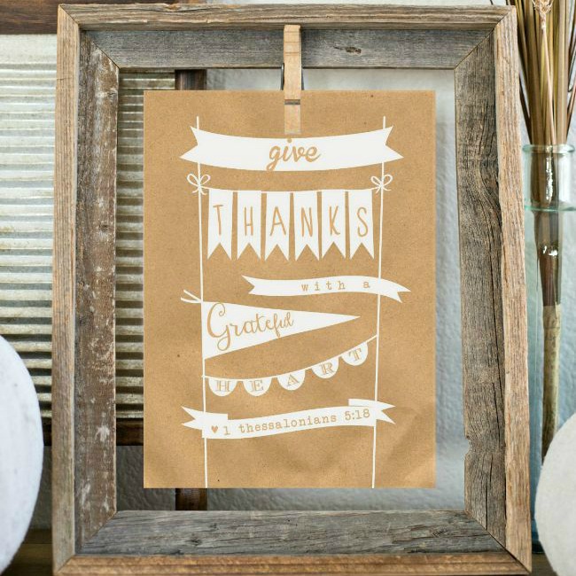 Free Give Thanks Print - A Night Owl Blog