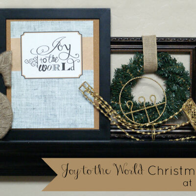 Joy to the World Christmas Mantel at @anightowlblog