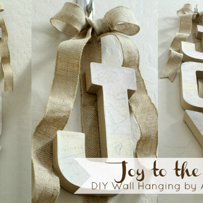 Joy to the World DIY Wall Hanging at @anightowlblog
