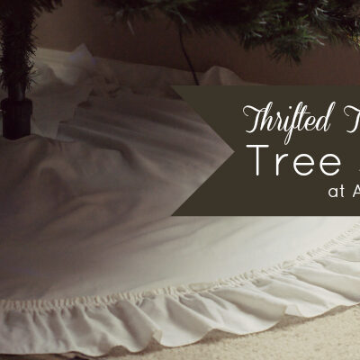 Thrifted Tablecloth Tree Skirt at @anightowlblog