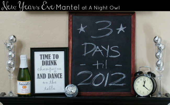 New Years Eve Mantel