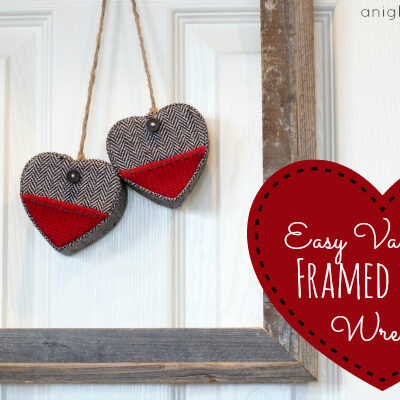 Easy Valentines Framed Heart Wreath by { anightowlblog.com }