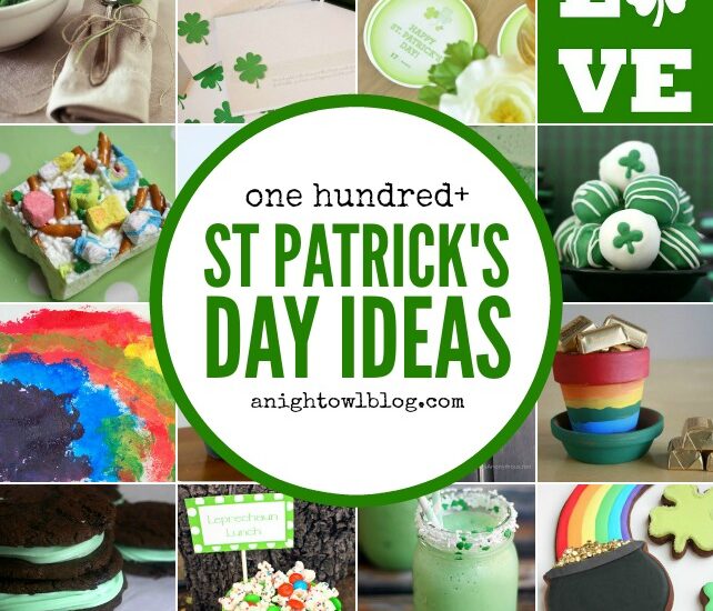 100 St. Patrick's Day Ideas - Recipes, Decor, Crafts + MORE! All you need to make your St. Patrick's Day memorable for your family! #stpatricks #stpatricksday #holiday