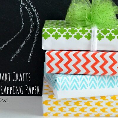 DIY Stenciled Wrapping Paper with #MarthaStewartCrafts #12MonthsofMartha