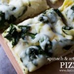 Spinach and Artichoke Dip Pizza | #recipe #pizza