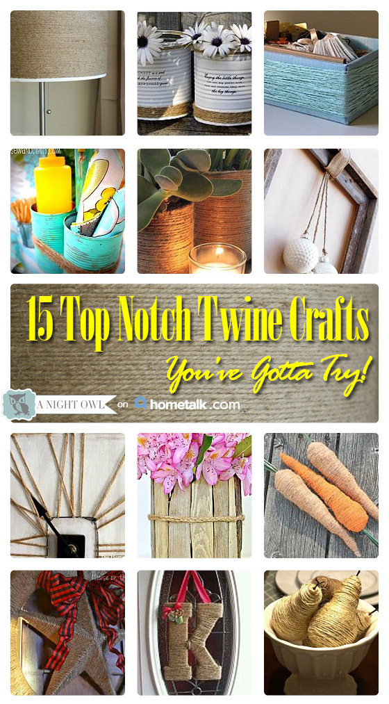15 Top Notch Twine Projects on Hometalk | #twine #crafts #DIY #hometalk