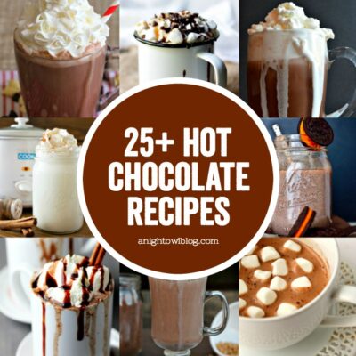 From Salted Caramel Frozen Hot Chocolate to a Spicy Hot Chocolate Mocha, discover over 25 Hot Chocolate Recipes to warm your chilly nights!