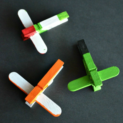 These Disney Planes DIY Mini Clothespin Airplanes are a fun craft for the kids!
