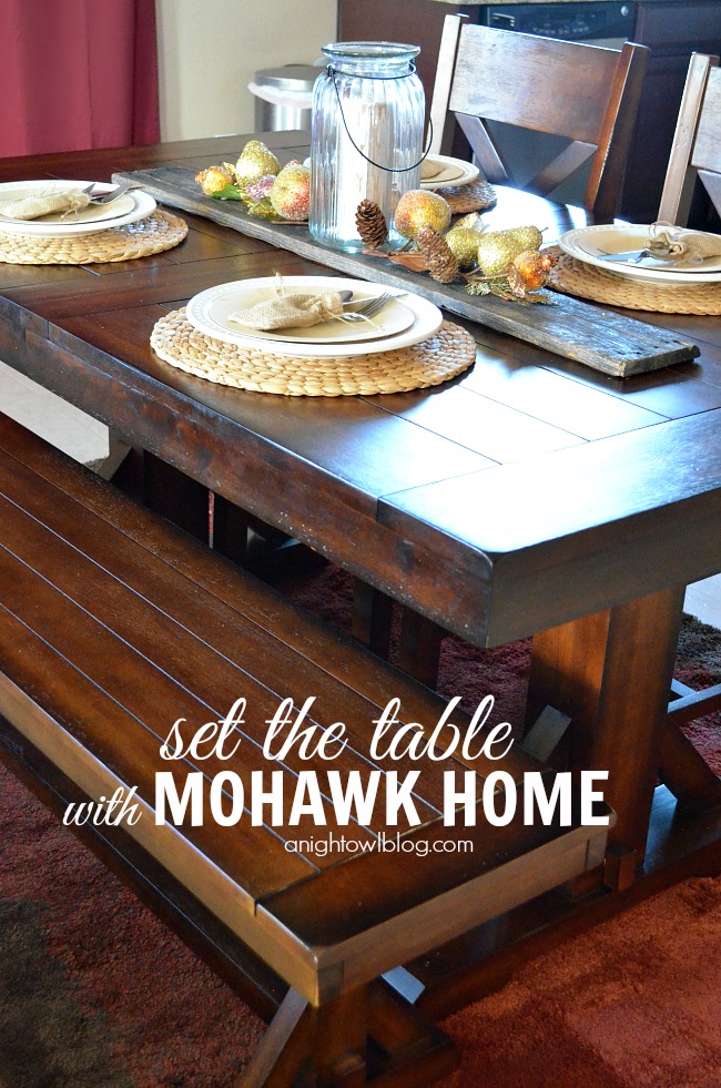 Holiday table ideas with #MohawkHome #SettheTable