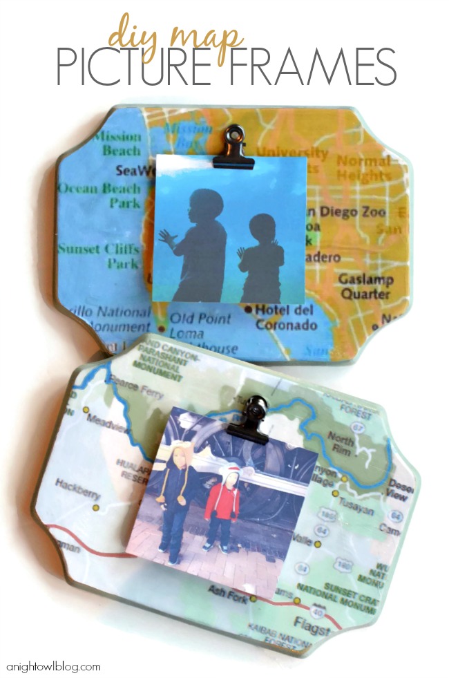 Make customized frames with maps of locations you've visited!