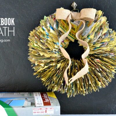DIY Phone Book Wreath