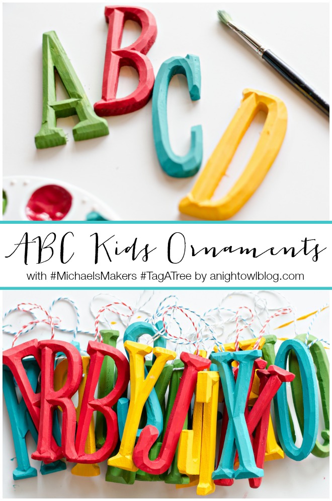 ABC Kids Christmas Ornaments | anightowlblog.com