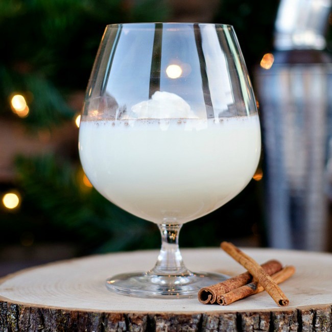 White Chocolate Eggnog Cocktail