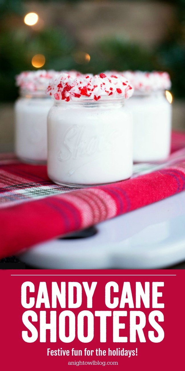 A taste of the holidays in each shot! These Candy Cane Shooters are delicious and can be made with or without alcohol!