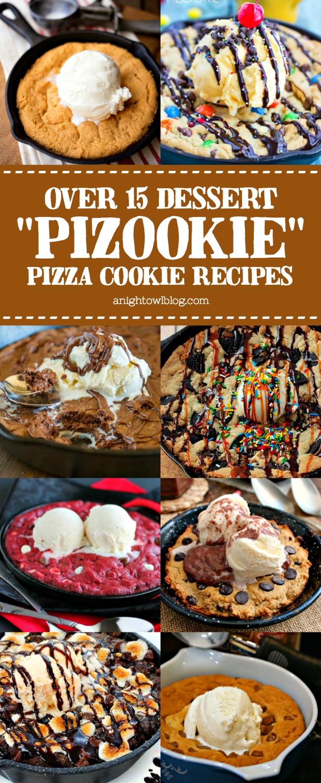 The perfect dessert for two, try one of these delicious "Pizookie" Pizza Cookie recipes!