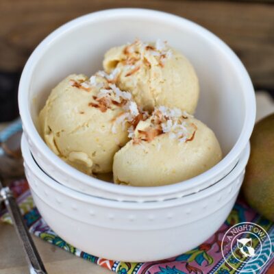 Homemade Mango Coconut Ice Cream | anightowlblog.com