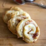 Strawberry Cheescake Pinwheels - delicious puff pastry with cream cheese and strawberry filling.
