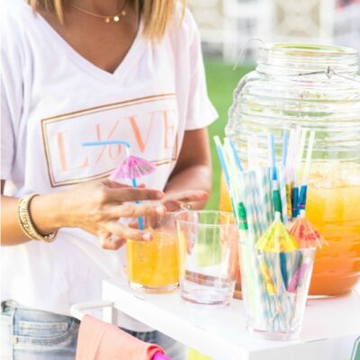 Fun block party Beverage Bar Ideas and Recipes!