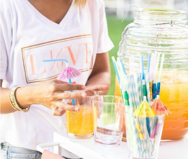 Fun block party Beverage Bar Ideas and Recipes!