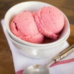 Strawberry Frozen Yogurt - an easy and delicious homemade summer treat you can make with just 4 ingredients!