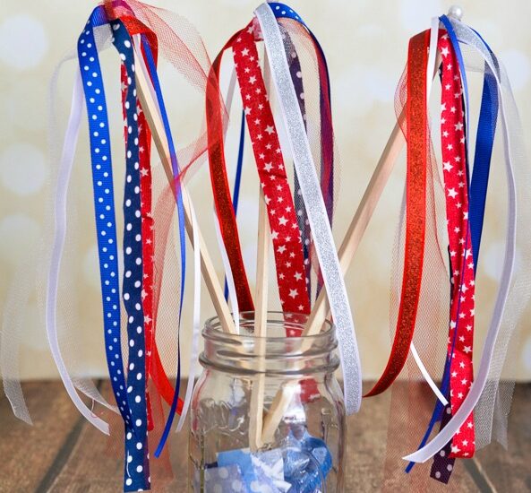 These scrapbusting streamers are perfect for patriotic parades! And they can be made with stuff you probably already have in your stash.
