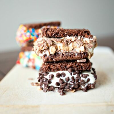 Tips and tricks to create delicious Brownie Ice Cream Sandwiches - a delicious summertime treat!