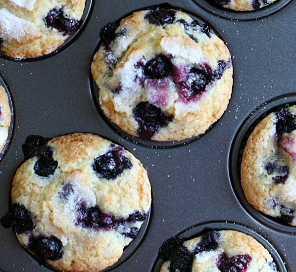 Jumbo Blueberry Muffins - delicious and easy muffins that are perfect to feed a hungry family in the mornings!