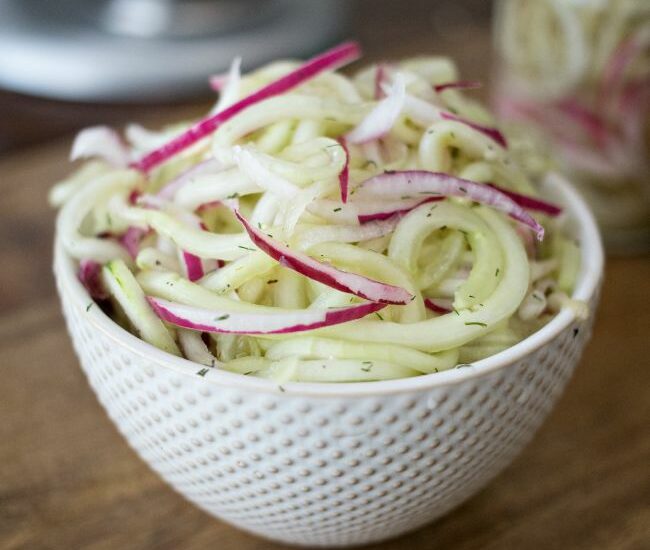 Easy Cucumber Salad - a delicious, no-fuss summer salad that is perfect for get togethers and BBQs!