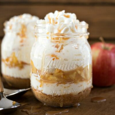 No Bake Caramel Apple Cheesecake - a delicious and decadent dessert that will leave you wanting more!