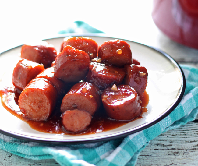 slowcookersweetspicysausage3 A Night Owl Blog