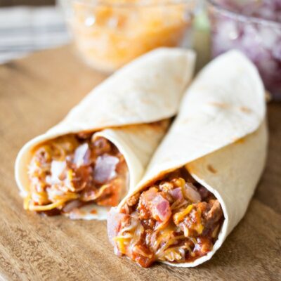 Easy Manwich Burritos are a quick and easy way to spice up dinner time!