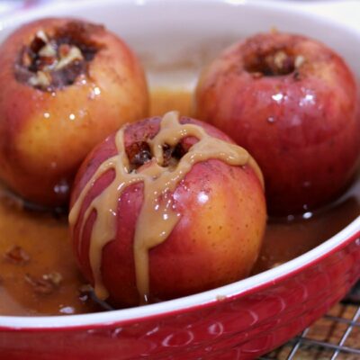 Brown sugar, butter and three spices make these Easy Baked Apples perfect for cooler fall weather!