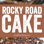 Rocky Road Cake - a delicious combination of chocolate, marshmallows and nuts in one delicious and easy to make dessert!