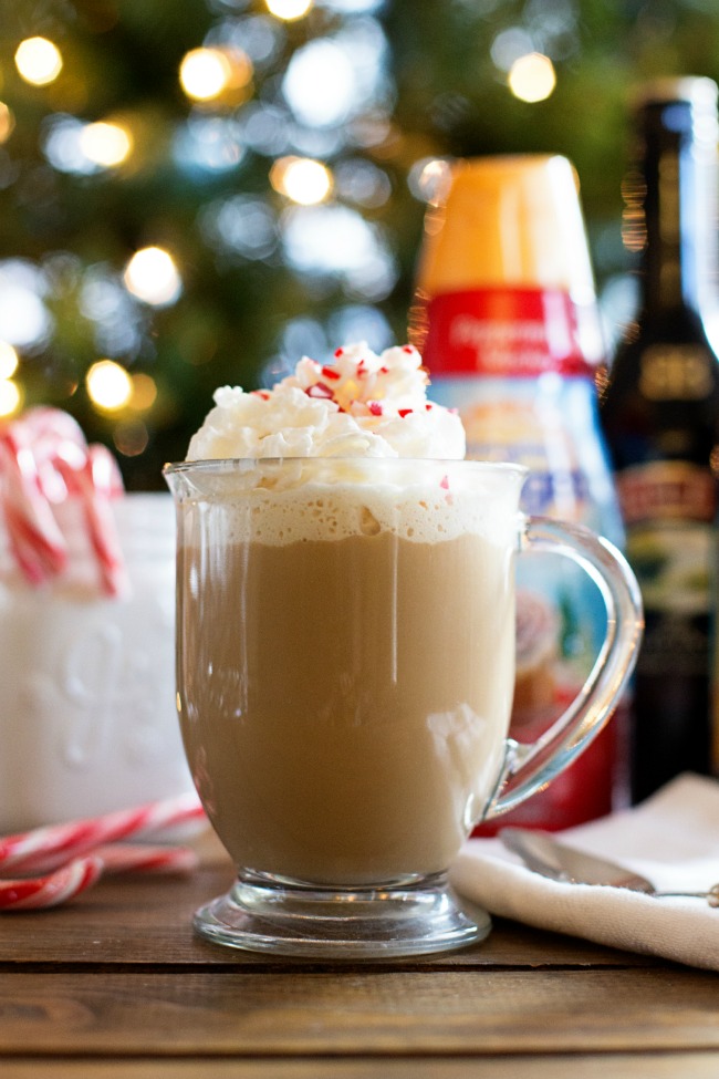 Whip up a little Christmas Coffee this year - a delicious blend of coffee, peppermint, Baileys and Kahlua! Make those spirits bright!