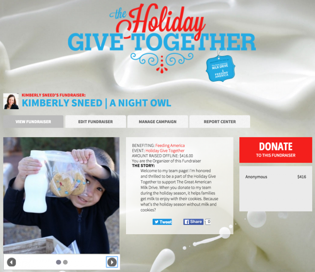 A Night Owl's Milk Fund Team Page