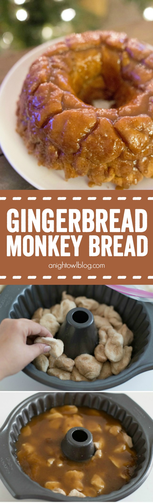 This Gingerbread Spice Monkey Bread is an easy and delicious breakfast, perfect for the holidays!