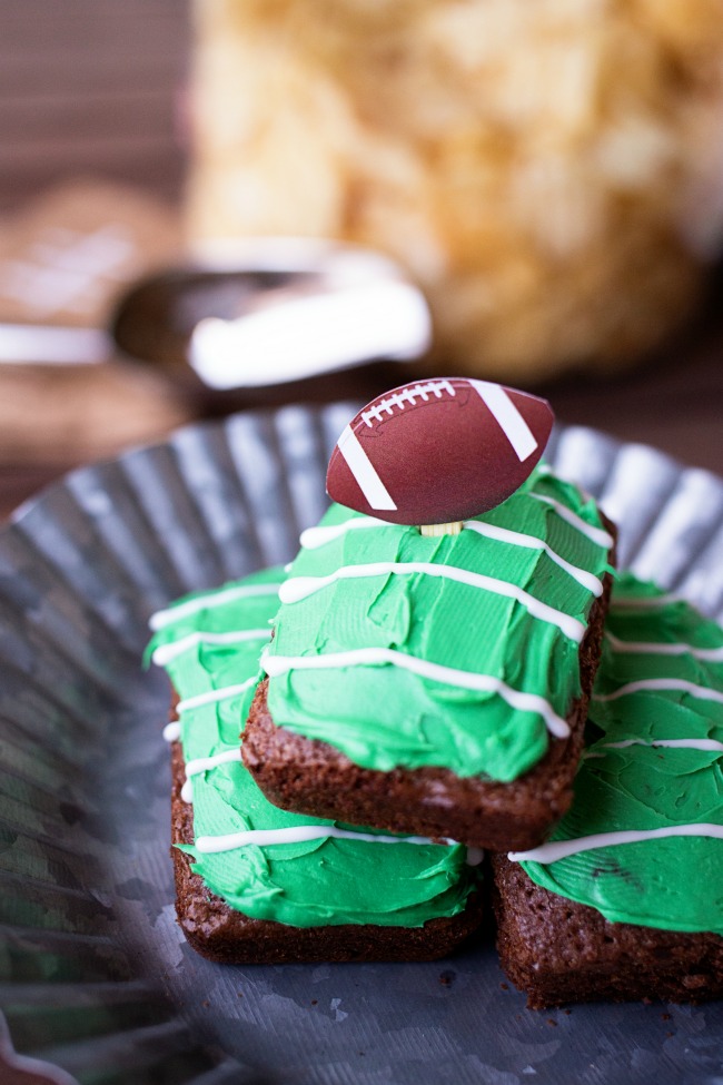 These Football Field Brownies are fun and easy to make - perfect for game day!