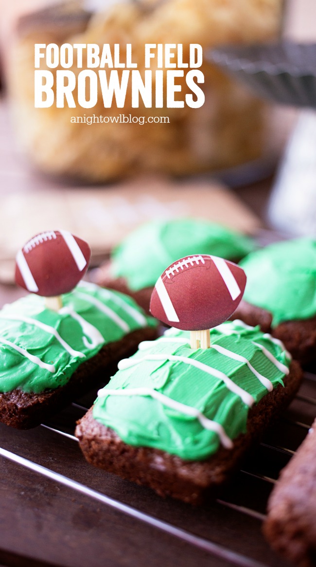 These Football Field Brownies are fun and easy to make - perfect for game day!