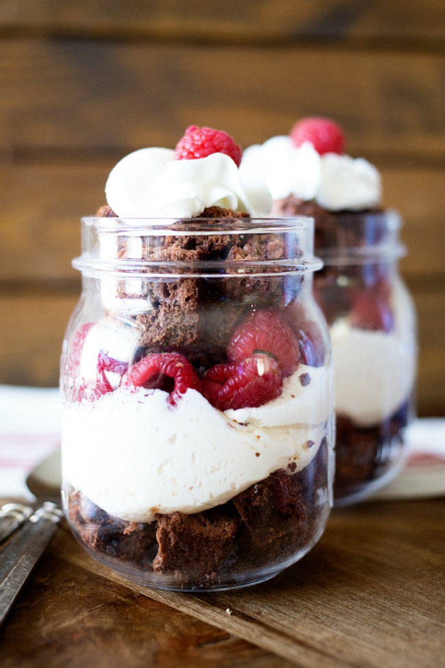 This Easy Cheesecake Brownie Trifle is a fun and delicious dessert for Valentines or any special occasion!
