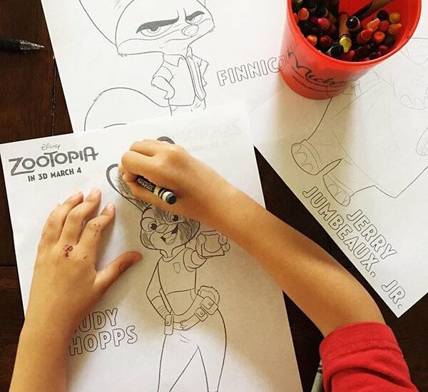 Download FREE Zootopia Coloring Sheets