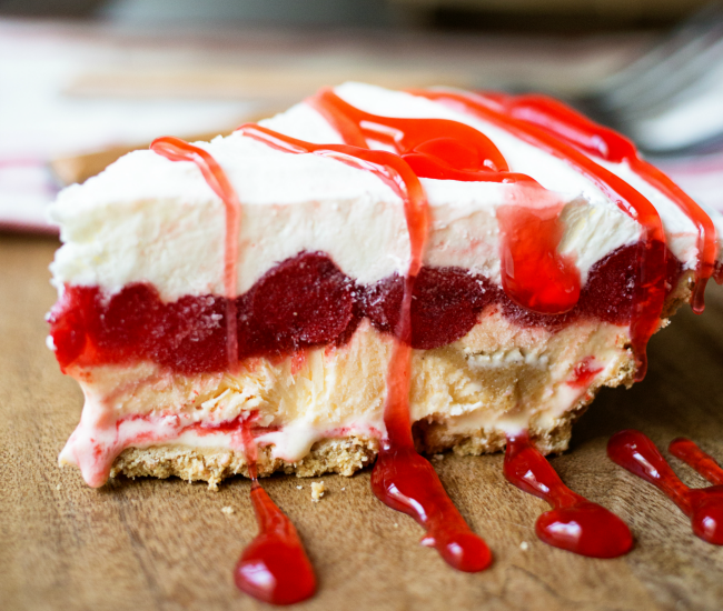 This delicious Cherry Cheesecake Ice Cream Pie is easy to make and so tasty! Perfect for spring and summer get togethers!
