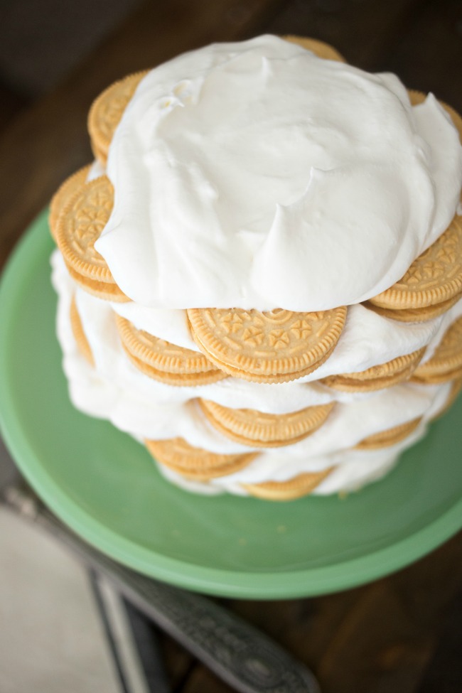 When life gives you lemons...make a Sweet Cream and Lemon Icebox Cake! Delicious lemon cookies layered with sweet and fluffy whipped cream.