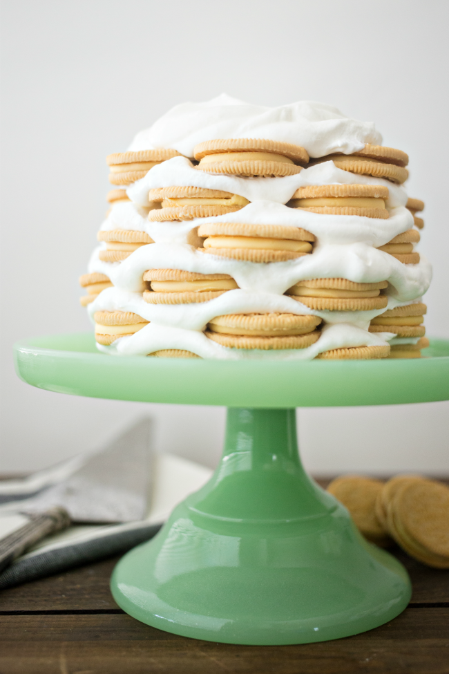 When life gives you lemons...make a Sweet Cream and Lemon Icebox Cake! Delicious lemon cookies layered with sweet and fluffy whipped cream.