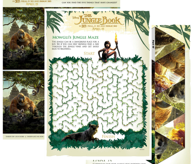 The Jungle Book Activity Sheets - download, print and enjoy today!