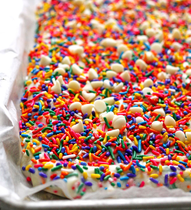 Rainbow Frozen Yogurt Bark is so easy to make that it is the perfect quick snack or dessert. 