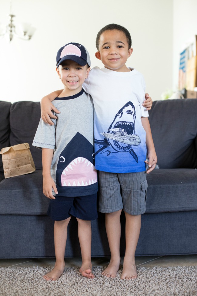 Fun Shark Week Outfit Ideas for your kiddos from the Gymboree Jawsome collection!
