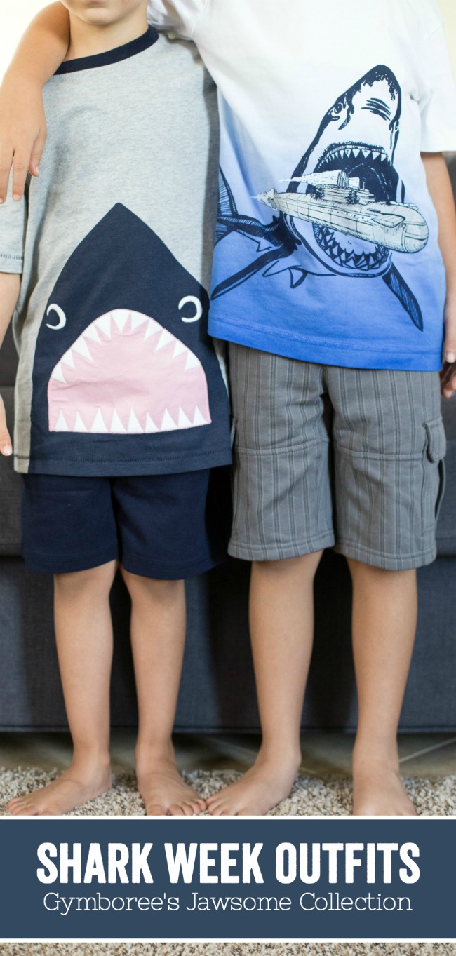 Fun Shark Week Outfit Ideas for your kiddos from the Gymboree Jawsome collection!